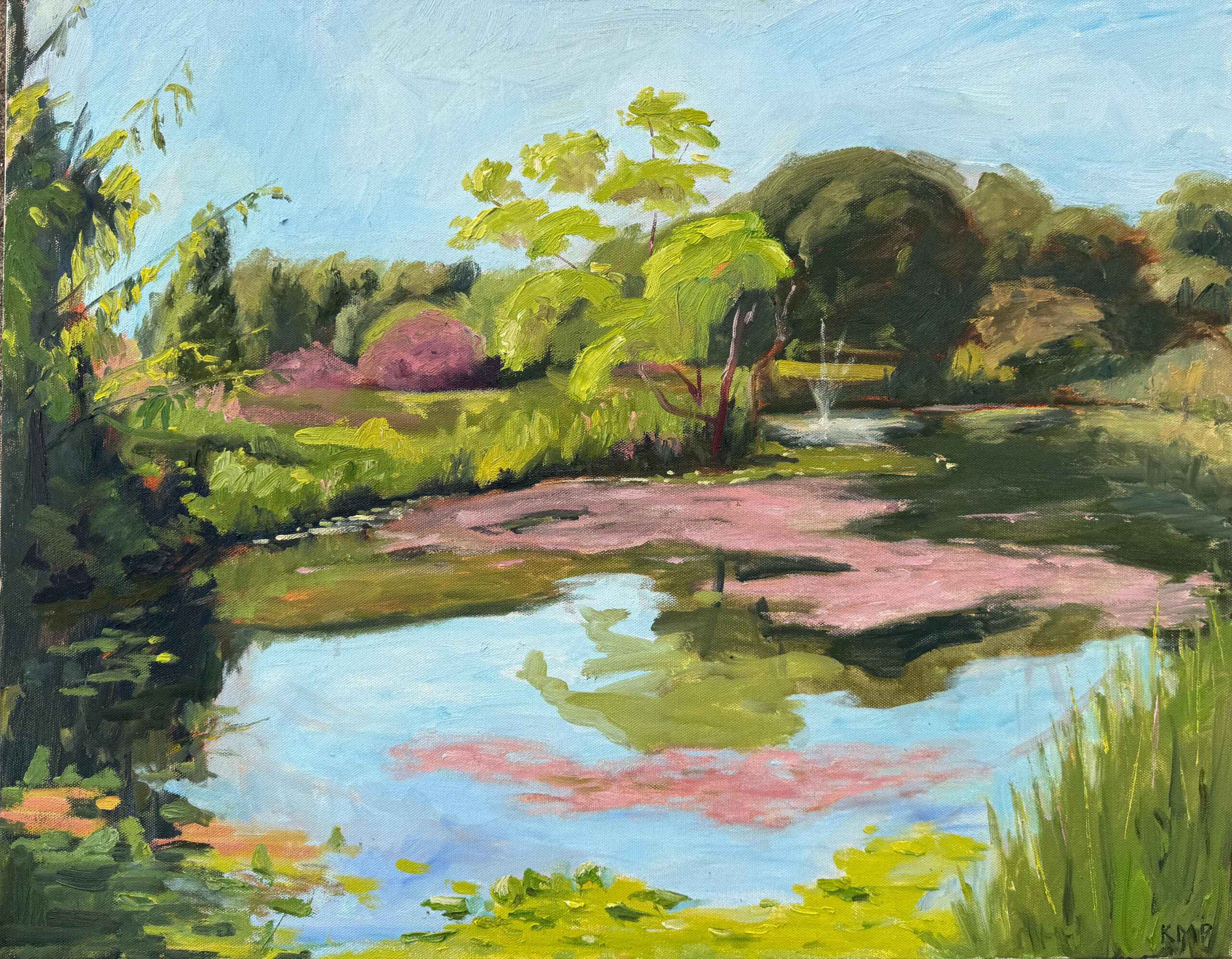 Late Afternoon on the Pond, 22x28&quot; oil on canvas, $2,900
