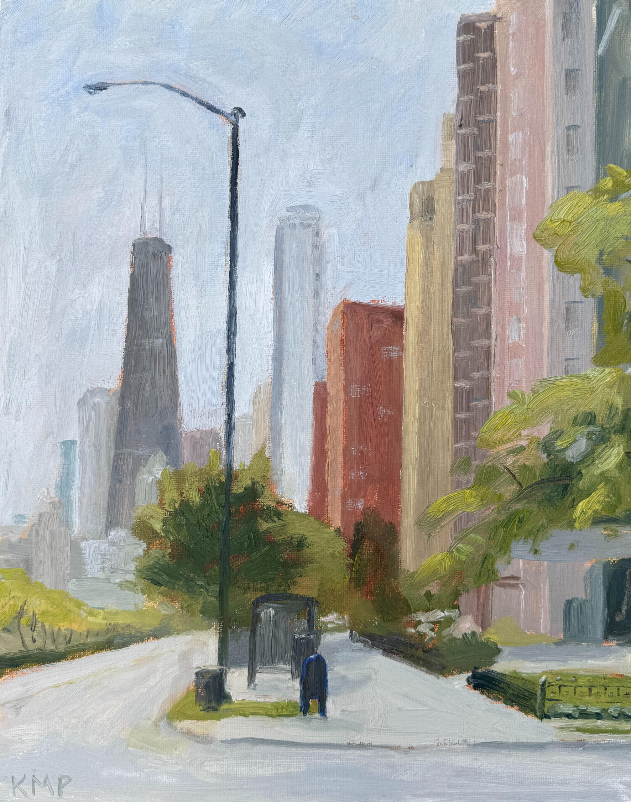 Overcast on Lake Shore Drive, 14x11&quot; oil on canvas, $900