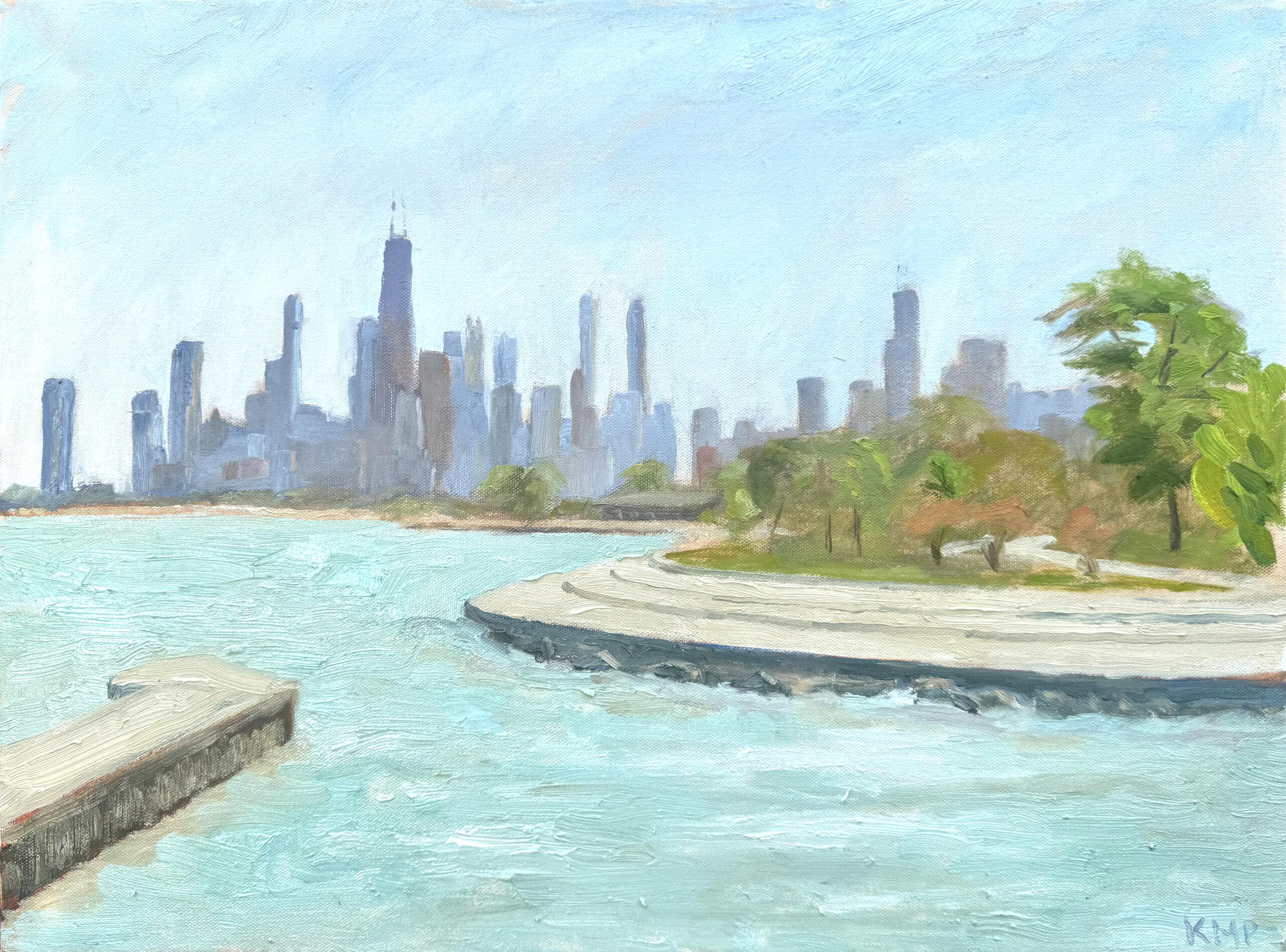 Along Lake Shore Drive, 18x24" oil on canvas, $1800